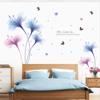 3D fantasy gėlių siena lipdukas kambarį miegamojo sienos apdaila šiuolaikinių namų puošybai dailės freskos