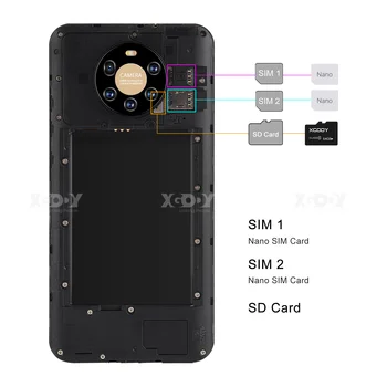 3G Smartphone Xgody Android 8.1 6.7 colių, 19:9, Pilnas Ekranas, 1GB 8GB Quad Core 5MP Kamera, GPS, WiFi, 2800mAh Face ID Mobilieji telefonai