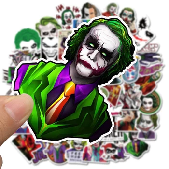 50PCS Joker Anime Lipdukai Kietas Klounas Stiliaus Lagaminas, Nešiojamas Bagažo Riedlentė Motociklų Lipdukai Lipdukas