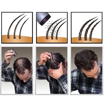 8 Spalvos Plaukų Pastato Skaidulas, Plaukų Visą Plaukų iš Karto Fibras Capilares pluošto laikykite purškimo milteliai plaukų gydymas
