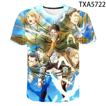 Anime Ataka Titan 3D Print T-shirt Mados Vasaros Vyrų, Moterų, Vaikų Ataka TitanT Marškinėliai Kietas Viršūnes Tee