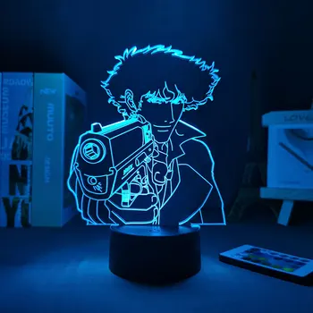 Anime Led Šviesos Anime Kaubojus Bebop Smaigalys 3d Lempos Anime Duomenys Naktį Lempa Nešiojama Apšvietimo