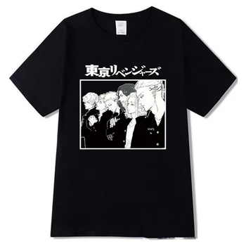 Anime Tokyo Revengers Atspausdintas T-shirt Vyrams Vasaros T-shirt Viršuje Harajuku