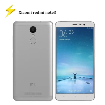 Atrakinta Naudojamas Xiaomi Redmi Note3 išmaniajame telefone 3GB/32GB 16MP Galinio vaizdo Kamera 5.5 colių Ekranas 4050mAh Baterija pirštų Atspaudų Pasaulio Versija