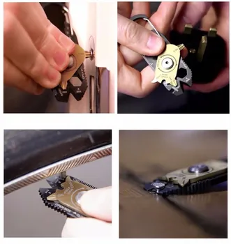 Atsuktuvas Veržliarakčio Wire Stripper Sukasi Įrankis Mini 20-1 Multi-tools Metalo Juoda Nerūdijančio Kišenėje Įrankis Keychain