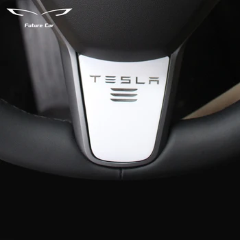 Automobilio Vairas Skydelio Saugiklis Lipdukas Epoksidinės Anglies Pluošto Anti-scratch Įklija, Tesla Model 3 X S Interjero Priedai