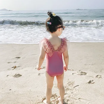 Bamblys Kūdikiams, Kūdikių Mergaitės Tutu Suknelė Bikini Maudymosi Kostiumėlį Vientisas Vasaros Havajų Paplūdimį Greitai-Džiovinimo Maudymosi Kostiumėliai Maudymosi Kostiumėlį