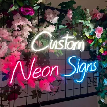 Custom Led Neon Šviesos Ženklai Su On Off Jungiklis Pasirinkti Apnašas Apšviesta Reklama Valdybos Naktį Lempa