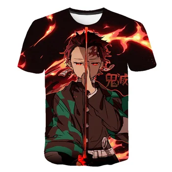 Demon Slayer Ašmenys Pobūdžio Kostiumas Berniukui Drabužių 3d Spausdinimo Jappen T Shirts Vaikas Anime Marškinius, O-Kaklo Grafinis Harajuku Geriausias Pardavėjas