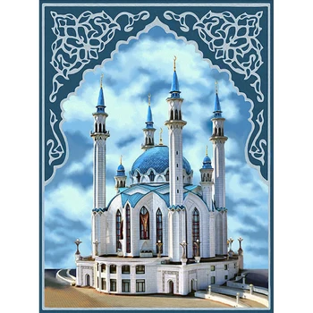 Diamond Siuvinėjimo Musulmonų Šventosios Mečetės, Bažnyčios Meno kalnų krištolas 5D 