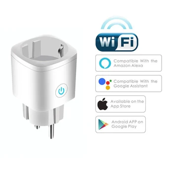 ES WiFi Smart Plug Lizdo Tuya Nuotolinio Valdymo buitine Technika Smart lizdas leidžia balsu su Alexa/ 