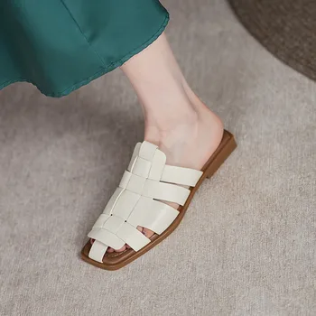 FEDONAS Aikštėje Kojų Moterų Šlepetės Klasikinis Dizainas Storio Aukštakulniai Sandalai Moteriška 2021 M. Vasaros Mados Atsitiktinis Pagrindinio Retro Bateliai Moteris