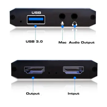 HD 1080P 4K HDMI Video Capture Card HDMI USB 3.0 Filmavimo stalo Žaidimas Įrašyti Live Transliacijos Transliacijos TV, Vietinės Linijos