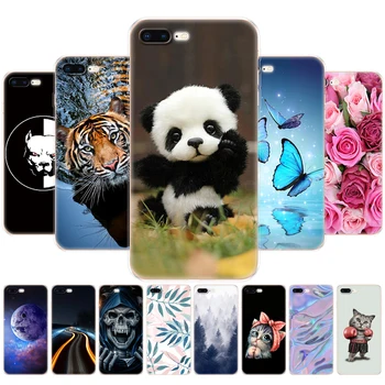 Iphone 7 8 Atveju minkšto silicio tpu Apvalkalas Dangtelis Apple iPhone 7 8 plius Krepšys Funda coque etui bamperis paiting Panda tiger cat