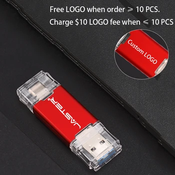 JASTER C Tipas USB Flash Atminties kortelė 16GB 32GB Pendrive 4G 8GB 64GB 128GB U Disko, USB 