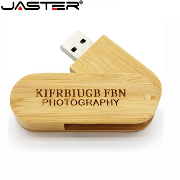 JASTER LOGOTIPAS pritaikyti mediniai nešiojami Medienos USB Flash Drive, pen drive 4GB 8GB 16G 32GB 64GB Memory stick U dick vestuvių dovanos