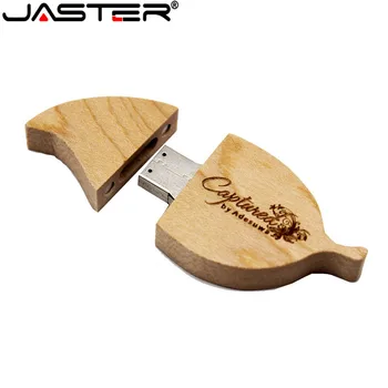 JASTER USB 2.0 Natūralaus medžio, aukso lapų usb 