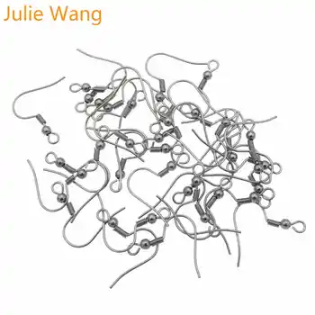 Julie Wang 100VNT Ausies Vielos Kabliukai Nerūdijančio Plieno Auskarai su Sagtimis 