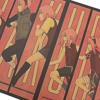 KAKLARAIŠTIS LER Japonų Anime Plakatu, Kraft Popieriaus Senovinių Klasikinių Plakatai Namo Kambaryje Menas, Dekoravimas, Tapyba Sienų Lipdukai 50.5x35cm