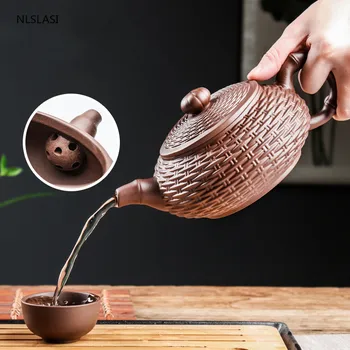 Kinijos Yixing arbatos puodą Didelės talpos Raudonos Molio Xishi filtras Arbatinukas grožio virdulys Raw rūdos Rankų darbo Arbata nustatyti Autentiškas Drinkware