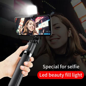 L03s: Pailginamas Sulankstomas Įrengta LED Užpildyti Šviesos, Monopodzie Trikojo Telefono Selfie Stick,Xiaomi 