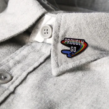LGBTQ Gėjų Trekkie didžiuotis emalio pin Star Trek Genų Roddenberry Puiki Dovana TOS ir TNG Gerbėjai sagė ženklelis