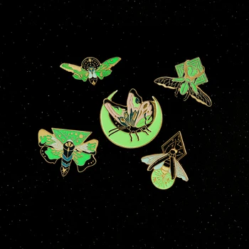 Liuminescencinės drugelis firefly drugys sagė Specialios konstrukcijos, šviesos Emalio adata maišą drabužių atvartas adata papuošalai Dovanos frien