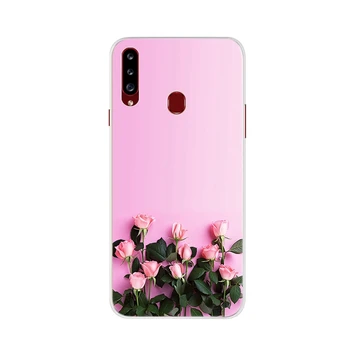 Mados Gėlės atveju, Samsung Galaxy A20s atveju, Minkštas telefono Galinį dangtelį atveju dėl Samsung A20s A 20s A207 A207F SM-A207F 2019