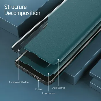 Magnetinio Smart Flip Case For Samsung Galaxy S21 Ultra S20 FE S8 S9 Plus S10 Lite Pastaba 20 S 21 10 9 Stovėti Knyga, Telefono Dangtelį Coque