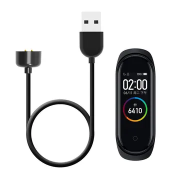 Magnetinis Įkroviklis, Laidas Xiaomi Mi Juosta 5/6 Smart Žiūrėti Miband M6 M5 Įkrovimo Kabelis USB Įkroviklis Adapteris Laidai