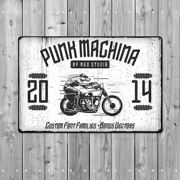 Metalo Skardos Pasirašyti Punk Motociklo Dekoro Juosta Pub Namų Vintage Retro Plakato Didelis :12X 8 Cm