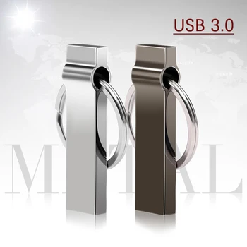 Metalo USB Flash Drive 3.0 Pen Drive 4GB 8GB 16GB 32GB USB Flash Memory Stick Pendrive 64GB 128 GB Saugojimo Įrenginiai Usb Stick