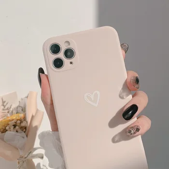 Mielas Animacinių filmų Meilė Širdies Telefono dėklas Skirtas iPhone 12Mini SE 2020 Minkštas Silikoninis Dangtelis, Skirtas 