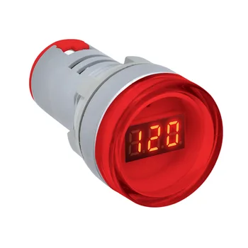 Mini Digital Voltmeter Voltimetro AC 60-500V 22mm LED Voltas Metrui Testeris Detektorius Stebėti Raudona Žalia Mėlyna