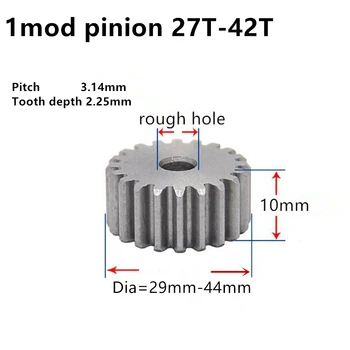 MOD1 įrankių stovas 27 dantys-42 dantys nėra atsparios storis 10mm 1 modulis pavaros dantratis, cilindrinės tiesiakrumplės pavaros individualų