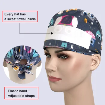 Moterų Chirurginės Kepurės Vaistininko Darbo Kambarį Skrybėlę Chirurginės Kepurės Reguliuojamas Pet Ligoninės Gydytojo, Slaugytojo Darbo Skrybėlę Klinika Slaugos Bžūp
