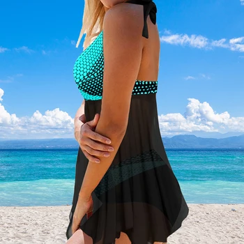 Moterų Tankini Nustatyti Maudymosi Kostiumėliai 2020 Plus Size Spausdinti Moterų Bikini Maudymosi Kostiumėlį Paplūdimio Beach Sexy Kamšalu Backless Maudymosi Kostiumas
