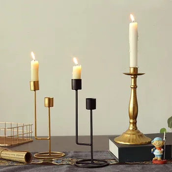 Namų Dekoro Priedai Darbalaukio Dekoro Nordic Light Luxury Metalo Žvakidė Papuošalai Kambarį Amatų Žvakių Laikiklis