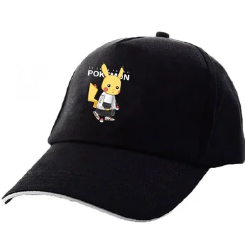 Naujas Anime Pokemon Pikachu Beisbolo kepuraitę Moterų ir Vyrų Mados Siuvinėjimas, Skrybėlės Atsitiktinis Skrybėlę Mielas Medvilnės Dangtelis Hip-Hop Kepurės Unisex