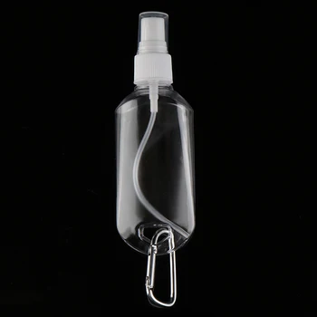 Naujas nešiojamas kabliukas raktų žiedas sub-butelis dezinfekuoti alkoholio purškimo butelis, skaidrus vertus sanitizer butelis tuščias butelis losjonas