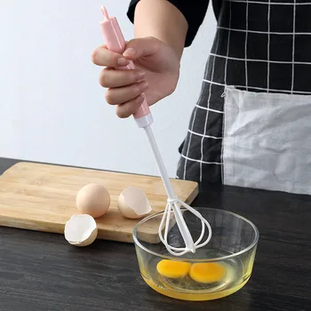 Naujas Pusiau Automatinis Kiaušinių Spragilas Plastikinių Push Stiliaus Rankiniu Maišytuvu Savarankiškai Tekinimo Kiaušinių Maišyklės Virtuvės Kiaušinių Įrankiai
