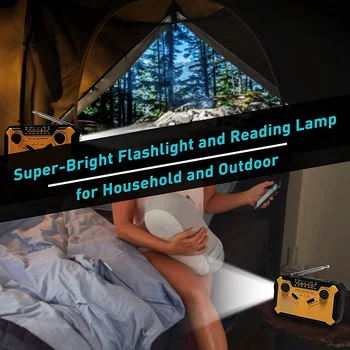 Naujas Saulės Radijas Su SOS Signalą Pagalbos Daugiafunkcis LED Skaitymo Lemputė Įjungimo Banko USB Kroviklio elektros Energijos Gamybos Ranka