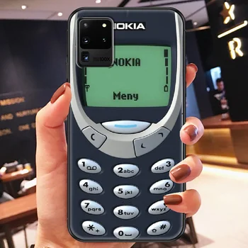 Nokias Retro Senojo Prekės ženklo Telefono dėklas, Skirtas Samsung Galaxy Note 4 8 9 10 20 S8 S9 S10 S10E S20 Plius UITRA Ultra black meno vandeniui