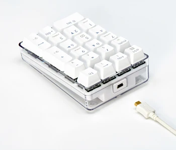 Numeris K24 USB Laidinio Mechaninė Skaičių Klaviatūros 21 Klavišus Mini Numpad RGB Apšvietimo Klaviatūra Apskaitos Laptop Notebook Tablečių