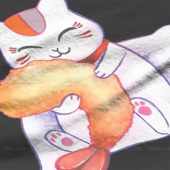 Nyanko Sensei su Tempura Krevetes Stiliaus Marškinėlius Natsume Yuujinchou Aukščiausios Kokybės Hip-Hop Dovanų Idėja Marškinėliai trumpomis Rankovėmis Ofertas