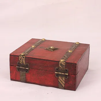 Papuošalų Dėžutė Derliaus Medienos Rankų Darbo Dėžutė Su Mini Metalo Spyna, Skirta Saugoti Papuošalų Lobis Pearl Makiažas Lūpų Dažai