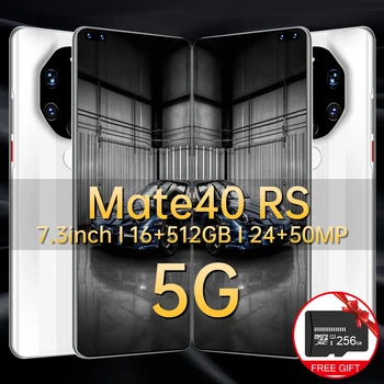 Pasaulinė Versija Mate40 RS Karšto Parduoti Išmanųjį telefoną 6800mAh 16 GB+512 GB Dual SIM+ 