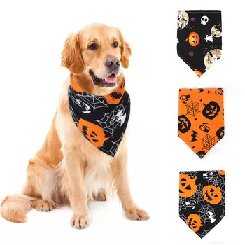 Pet Helovinas seilių šalikas šuns kaklo padengti katės skeletas trikampis šalikas papuošalai šunų antkaklis, šuo priedai