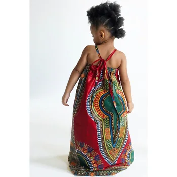 Qunq Bohemijos Afrikos Stiliaus Mergaičių Suknelė 2021 Naujas Vasaros Atsitiktinis Vaikams Drabužius 2 3 4 5 6 Metų Mergaitė Bamblys Vaikų Komplektai