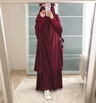 Ramadanas Eid Abaja Dubajaus Musulmonų Maldos Drabužiu Khimar Hijab Ilga Suknelė Jilbab Turkija Abayas Moterų Islamas Drabužių Niqab Burka